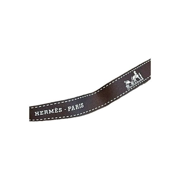 Authentic 2 yards Classic Brown Ribbon Gift Wrapping Presents Hermes Ribbon 6’2” - Picture 2 of 4